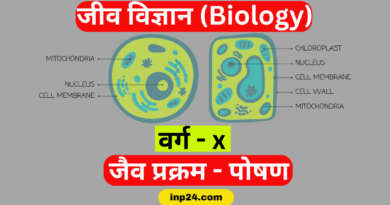 10th - जैव प्रक्रम - पोषण